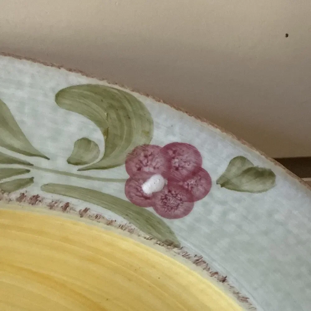 Home by Bizzirri Italy Large Oval Serving Platter 16” X 13” Hand painted